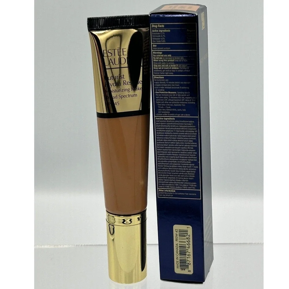 Estee Lauder Futurist Hydra Rescue Makeup 5W1 Bronze 1.2oz New SPF 45 Foundation